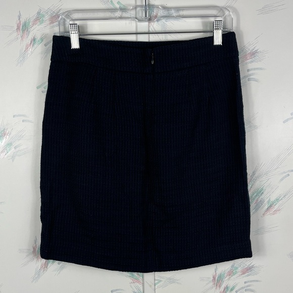 Ann Taylor LOFT Navy Blue Tweed Skirt 4T - Picture 4 of 9